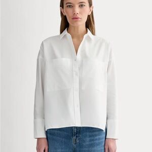 Everlane Boxy Oxford Button Down - White - Small - 100% organic cotton